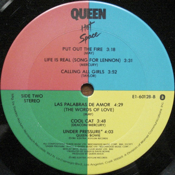 Queen : Hot Space (LP, Album, Club, CRC)
