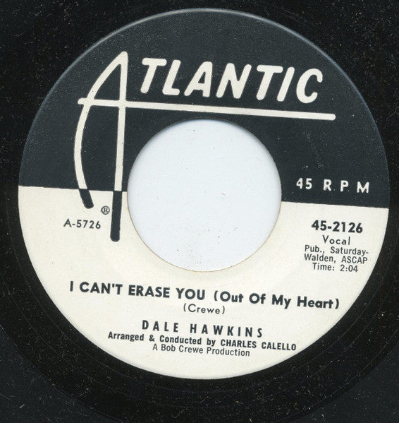 Dale Hawkins : Stay At Home Lulu / I Can't Erase You (Out Of My Heart) (7", Promo)