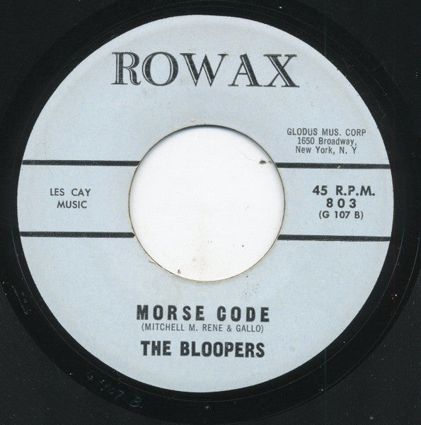 Stu Allen (2) / The Bloopers : Jordon Blooper / Morse Code (7")
