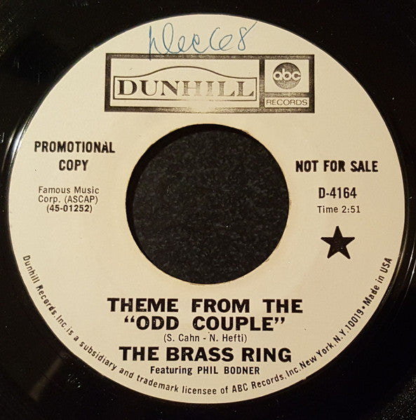 The Brass Ring Featuring Phil Bodner : Theme From "Odd Couple"/For Love Of Ivy (7", Single, Promo)