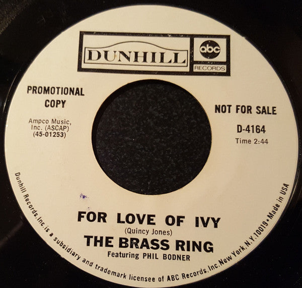 The Brass Ring Featuring Phil Bodner : Theme From "Odd Couple"/For Love Of Ivy (7", Single, Promo)