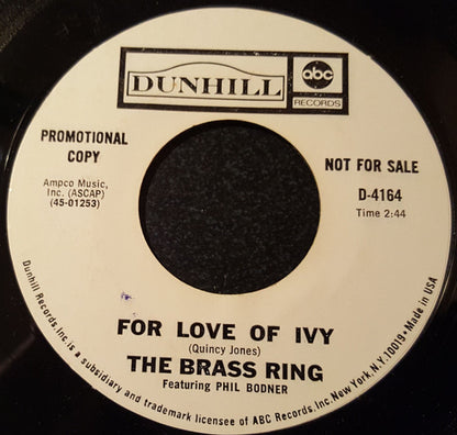 The Brass Ring Featuring Phil Bodner : Theme From "Odd Couple"/For Love Of Ivy (7", Single, Promo)