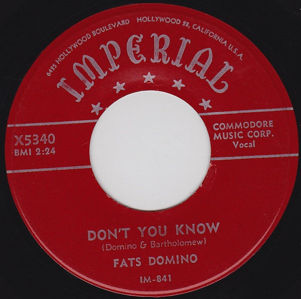 Fats Domino : Don't You Know / Helping Hand (7", Single)