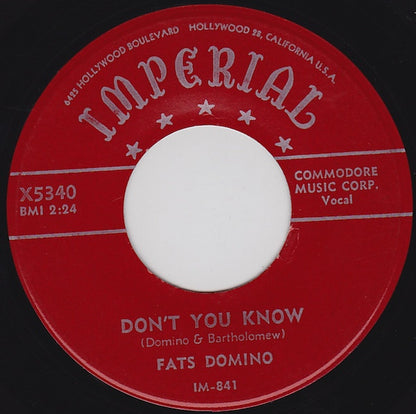 Fats Domino : Don't You Know / Helping Hand (7", Single)