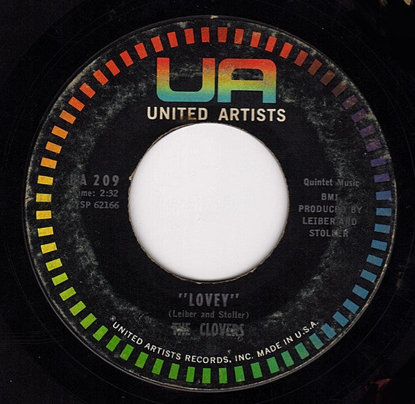 The Clovers : Lovey / One Mint Julep (7", Single, Styrene)