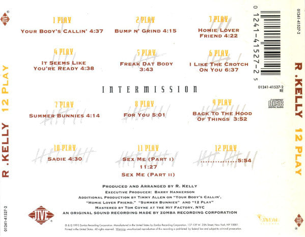 R. Kelly : 12 Play (CD, Album)
