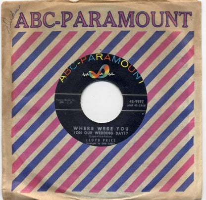 Lloyd Price : Where Were You (On Our Wedding Day)? (7", Single)