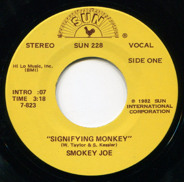 Smokey Joe (5) / Billy Emerson : Signifying Monkey / Move Baby Move (7", Single, RE)
