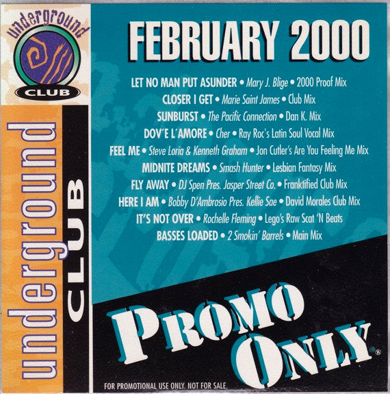 Various : Promo Only Underground Club February 2000 (CD, Comp, Promo)