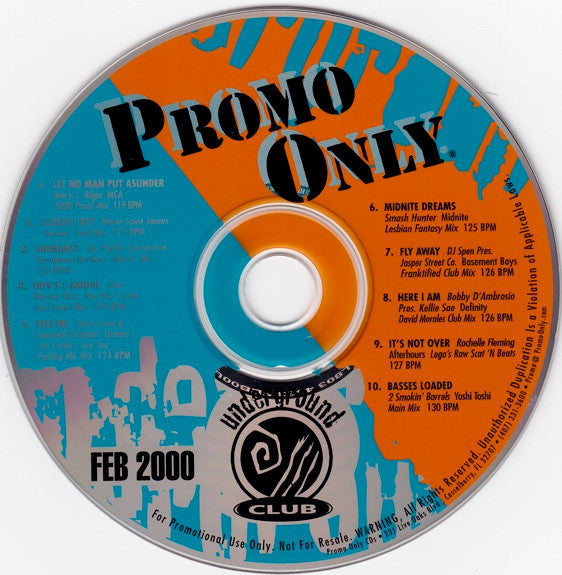 Various : Promo Only Underground Club February 2000 (CD, Comp, Promo)