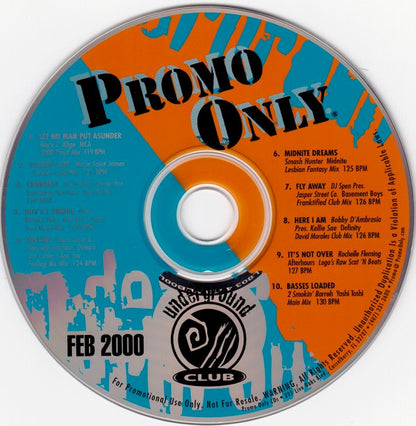 Various : Promo Only Underground Club February 2000 (CD, Comp, Promo)