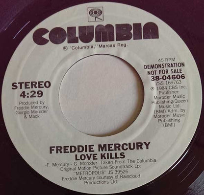 Freddie Mercury : Love Kills (7", Single, Promo)