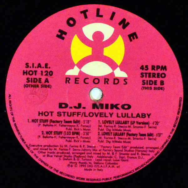 DJ Miko : Hot Stuff / Lovely Lullaby (12")
