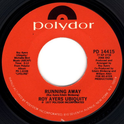 Roy Ayers Ubiquity : Running Away (7", Styrene)