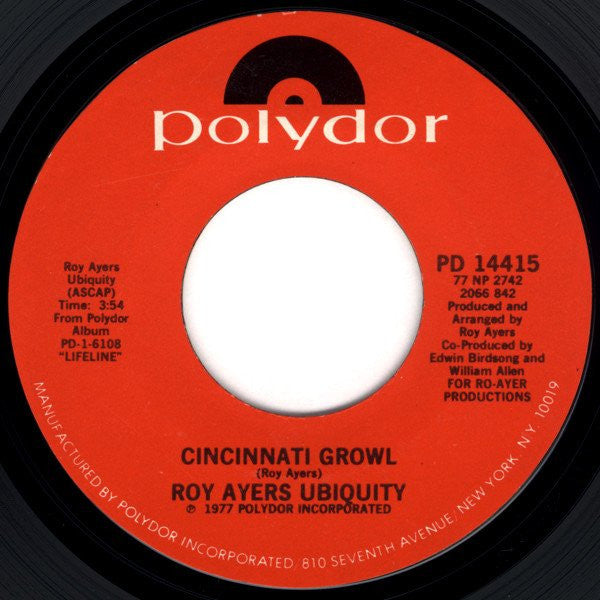 Roy Ayers Ubiquity : Running Away (7", Styrene)