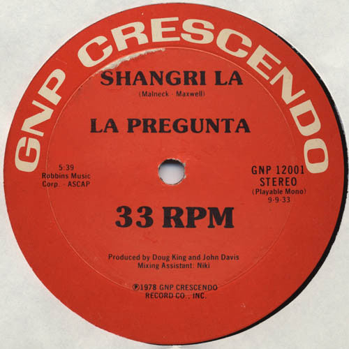 La Pregunta : Shangri La (12")
