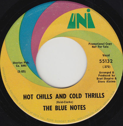 The Blue Notes (3) : Never Gonna Leave You / Hot Chills And Cold Thrills (7", Single, Promo)