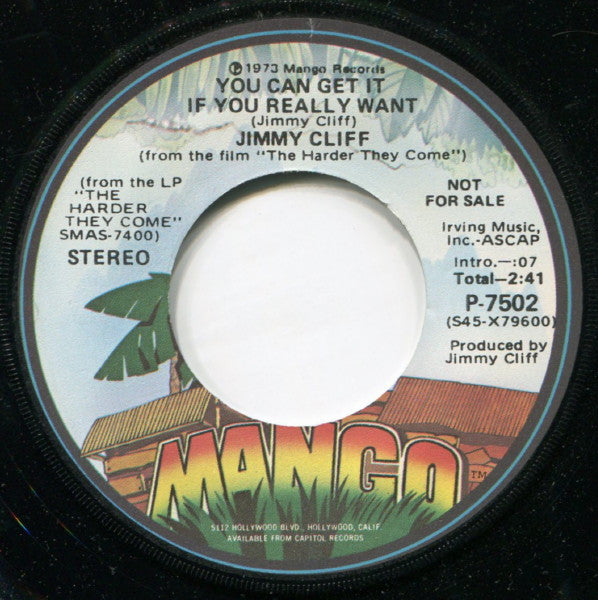 Jimmy Cliff / Toots & The Maytals : You Can Get It If You Really Want / Sweet & Dandy (7", Single, Promo)