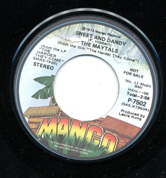 Jimmy Cliff / Toots & The Maytals : You Can Get It If You Really Want / Sweet & Dandy (7", Single, Promo)