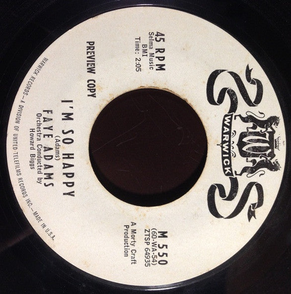 Faye Adams : Look Around / I'm So Happy (7", Promo, Styrene)