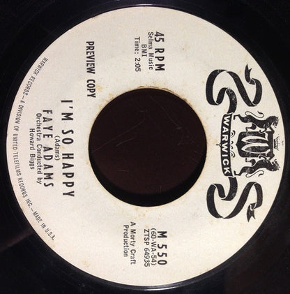 Faye Adams : Look Around / I'm So Happy (7", Promo, Styrene)