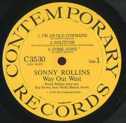 Sonny Rollins : Way Out West (LP, Mono, RE)