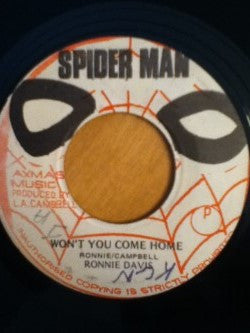 Ronnie Davis : Won't You Come Home (7")