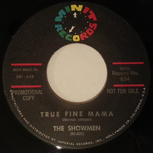The Showmen : True Fine Mama / The Owl Sees You (7", Single, Promo)