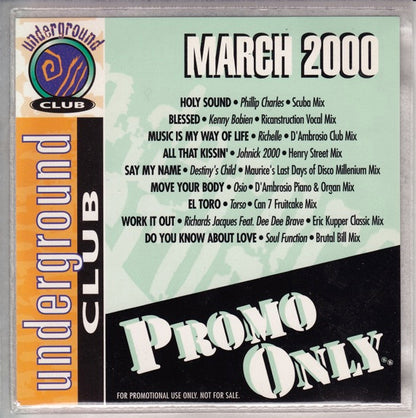 Various : Promo Only Underground Club March 2000 (CD, Comp, Promo)
