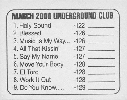 Various : Promo Only Underground Club March 2000 (CD, Comp, Promo)