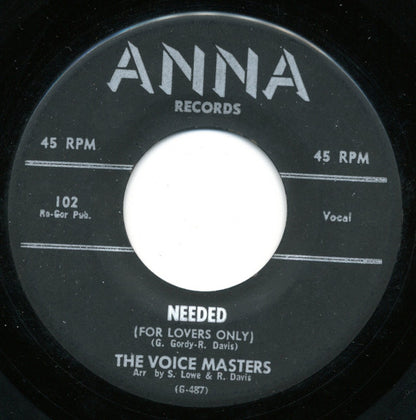 Voice Masters (2) : Needed (7", Single)
