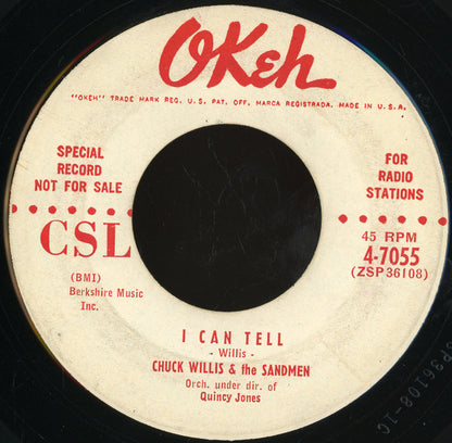 Chuck Willis & The Sandmen (5) / Chuck Willis : I Can Tell / One More Break (7", Promo)