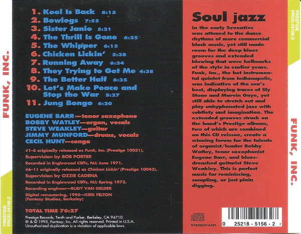 Funk Inc. : Funk, Inc. / Chicken Lickin' (CD, Comp)