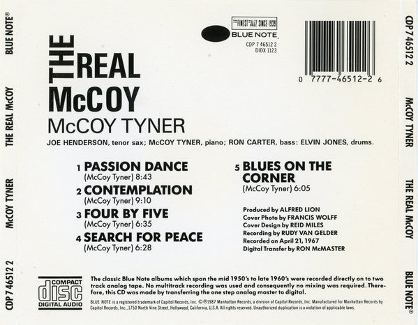 McCoy Tyner : The Real McCoy (CD, Album, RE, EMI)