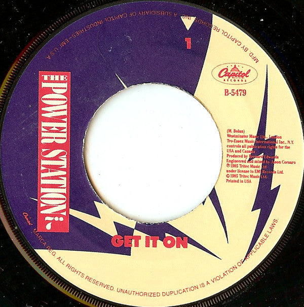 The Power Station : Get It On (7", Single)