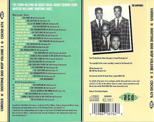 Various : Dootone Doo Wop Volume 3 (CD, Comp)