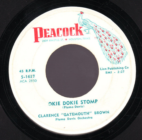 Clarence "Gatemouth" Brown : Okie Dokie Stomp / Depression Blues (7")