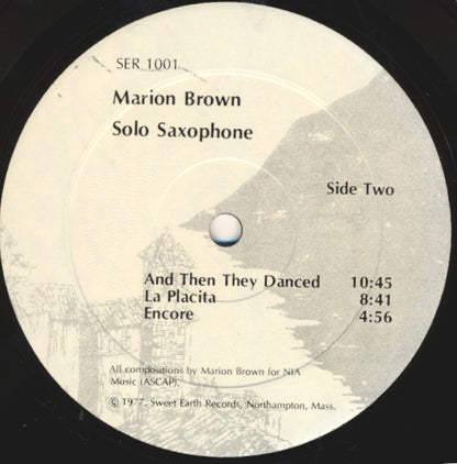 Marion Brown : Solo Saxophone (LP, Album)