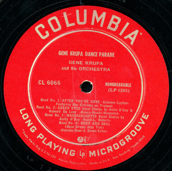 Gene Krupa And His Orchestra : Gene Krupa Dance Parade (10", Comp)