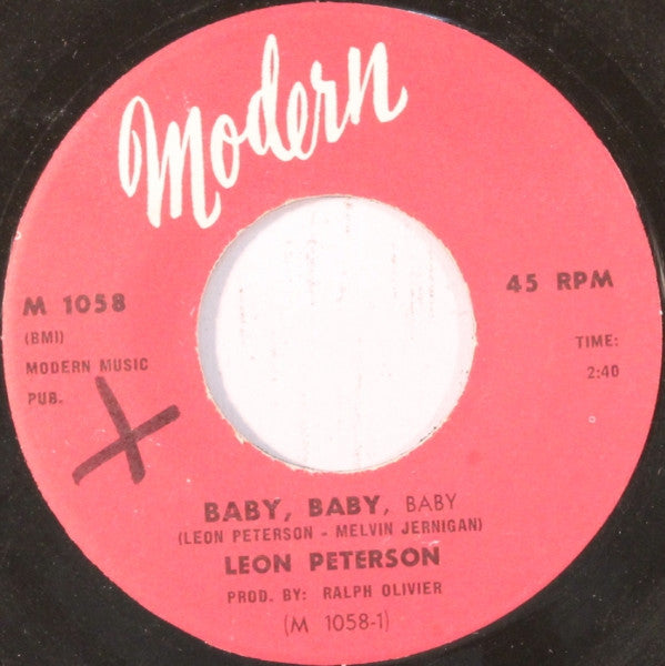 Leon Peterson : Baby, Baby, Baby / My Bag (7", Single)