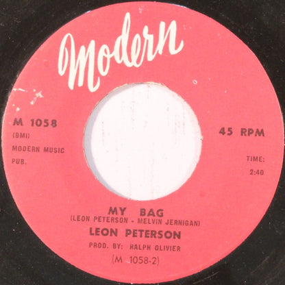 Leon Peterson : Baby, Baby, Baby / My Bag (7", Single)