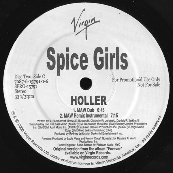 Spice Girls : Holler (2x12", Promo)