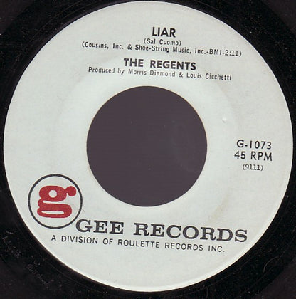 The Regents (2) : Don't Be A Fool / Liar (7", Single)