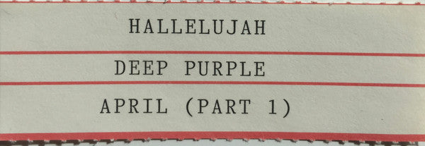 Deep Purple : Hallelujah (I Am The Preacher) (7", Single, Promo, Styrene)