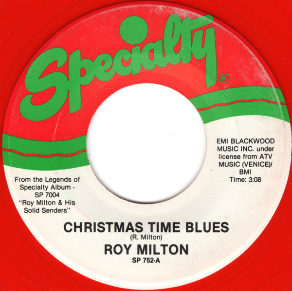 Roy Milton : Christmas Time Blues / New Year's Resolution Blues (7", RE, Red)