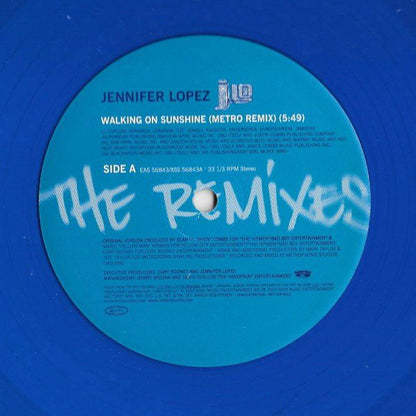 Jennifer Lopez : Walking On Sunshine (Metro Remix) / Let's Get Loud (Pablo Flores Remix) (12", Promo, Tra)