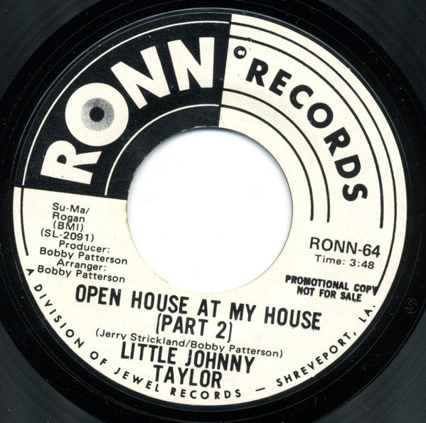 Little Johnny Taylor : Open House At My House (7", Single, Promo)