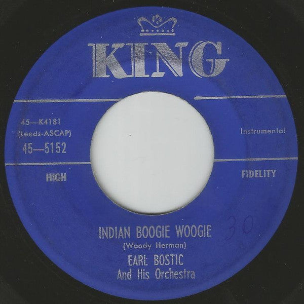 Earl Bostic And His Orchestra : Indian Boogie Woogie (7", Single)