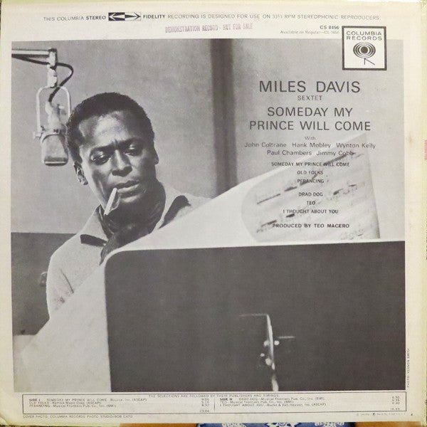 The Miles Davis Sextet : Someday My Prince Will Come (LP, Album)