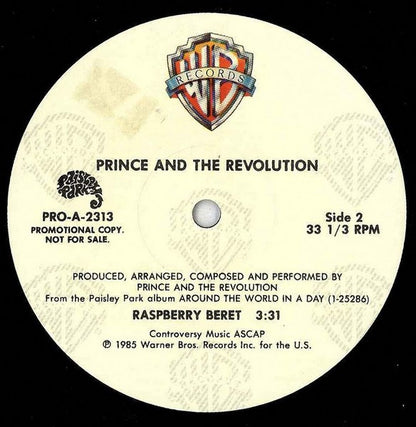 Prince And The Revolution : Raspberry Beret (12", Single, Promo)